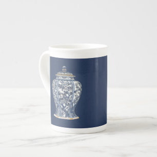 Caneca De Porcelana Vase de Porcelana Azul e Branco pelo Vision Studio