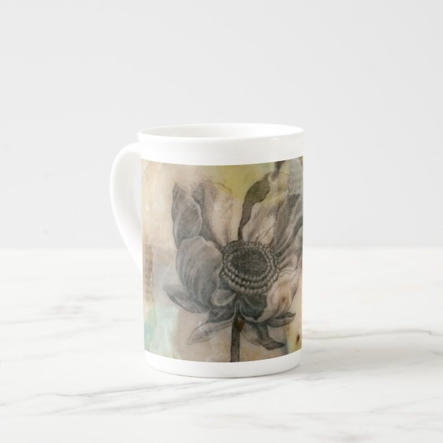 Caneca De Porcelana Vellum Floral II (Frente Esquerda)