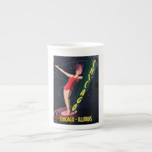 Caneca De Porcelana viagens vintage de Chicago Illinois