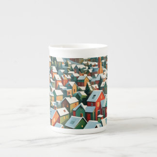 Caneca De Porcelana Village enneigé