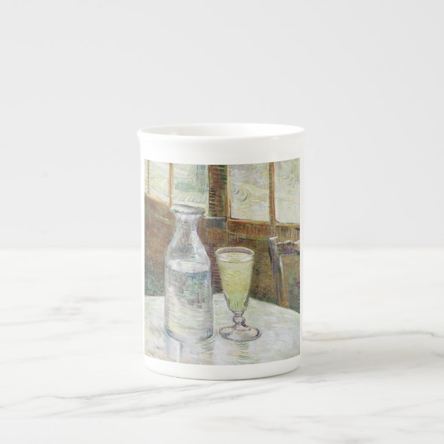 Caneca De Porcelana Vincent Van Gogh ainda vive com a Absinthe Fine Ar (Frente)