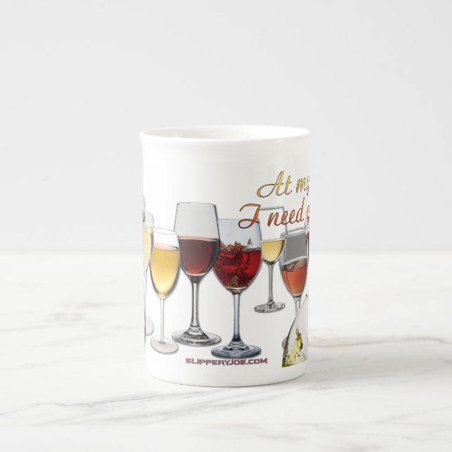 Caneca De Porcelana Vinhos de SlipperyJoe Vinhos de uvas fermentadas v (Frente)