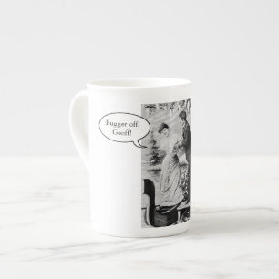 Caneca De Porcelana Vintage romântica amante em um barco