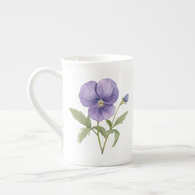 Caneca De Porcelana Violetas Feitiço de Nascimento (Esquerda)