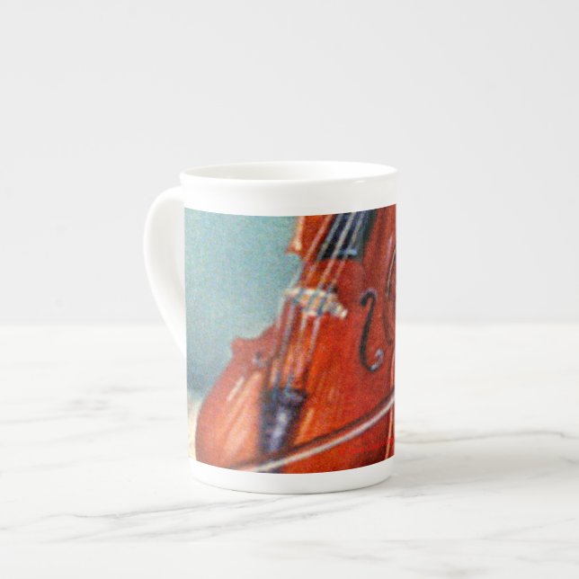 Caneca De Porcelana Violín (Frente Esquerda)