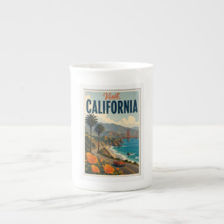 Caneca De Porcelana Visite a Viagem Vintage Califórnia