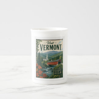 Caneca De Porcelana Visite Vermont Viagem Vintage