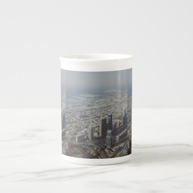 Caneca De Porcelana Vista Burj Khalifa, Dubai (Frente)