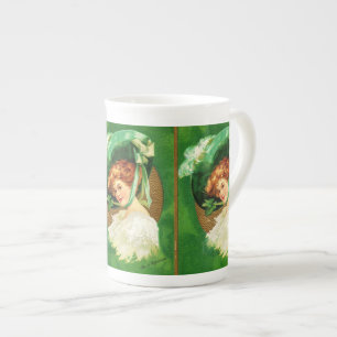 Caneca De Porcelana Visto de queda do verde