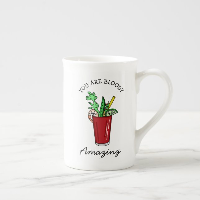 Caneca De Porcelana Você é incrível, Bloody Mary Pun (Direita)