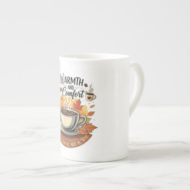 Caneca De Porcelana Warmth and Comfort - Cozy Autumn Coffee (Frente Esquerda)
