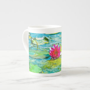 Caneca De Porcelana Water Lily Lilypad