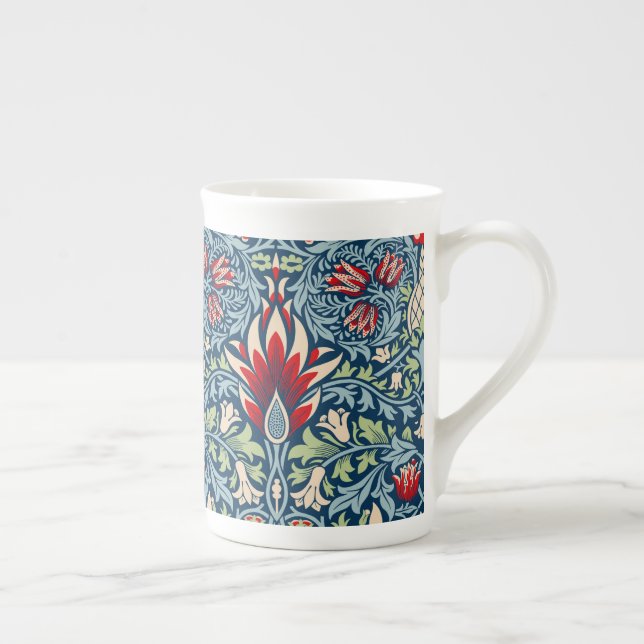 Caneca De Porcelana William Morris Snakeshead Fritillary Floral Design (Direita)