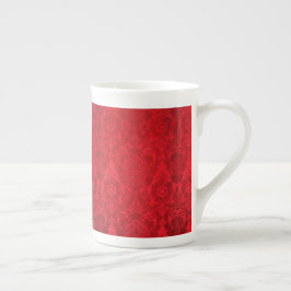 Caneca De Porcelana William Morris Vintage Red Stamped Velvet
