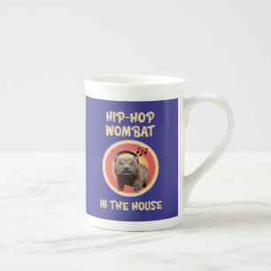 Caneca De Porcelana Wombat de Hip-hop Engraçado em Casa