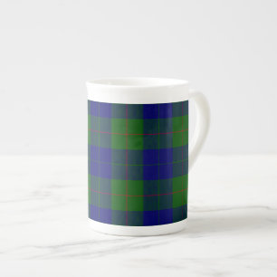 Caneca De Porcelana xadrez azul verde escocês Barclay