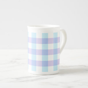 Caneca De Porcelana Xadrez Rouxo Pastel