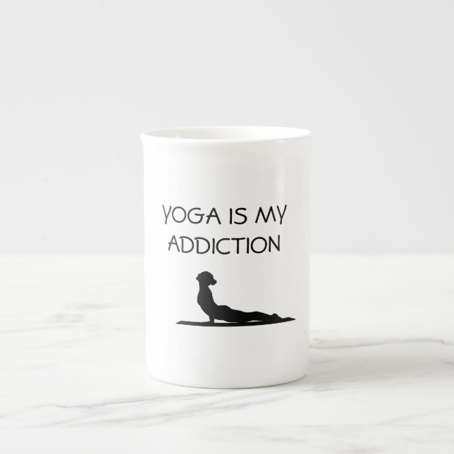 Caneca De Porcelana Yoga é meu vício (Frente)