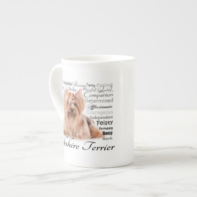 Caneca De Porcelana Yorkie Traits Mug (Frente Esquerda)