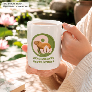 Caneca De Porcelana Zen Rodents Nunca Stress Capybara