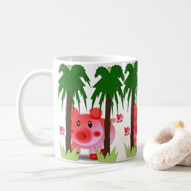 Caneca de Porco Infantil (Com Donut)