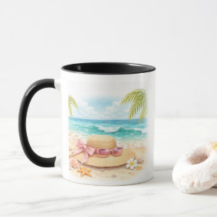 Caneca de Praia de Verão – Estética de Oceano e Ch