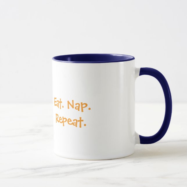 Caneca de Preguiça – Comer. Dormir. Repetir ☕🐾 (Direita)