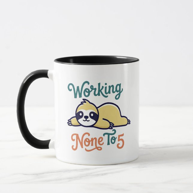 Caneca de Preguiça de Não Trabalhar das 0 às 5 - A (Esquerda)