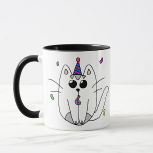 Caneca de presente de aniversário com gato