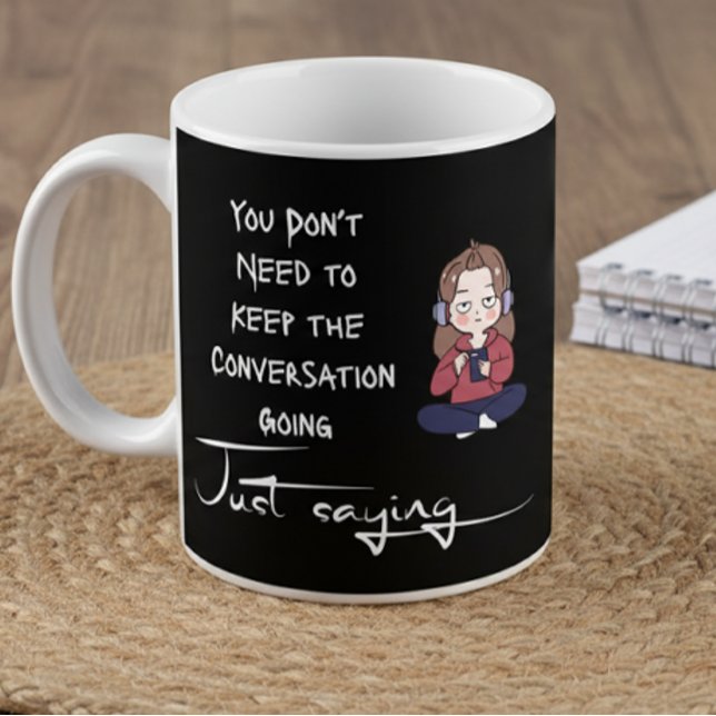 Caneca de Presente para Introvertido com Citação D (Mug for Introverts)