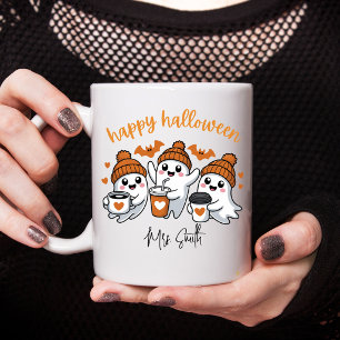 Caneca de Presente para Professor de Halloween Fan