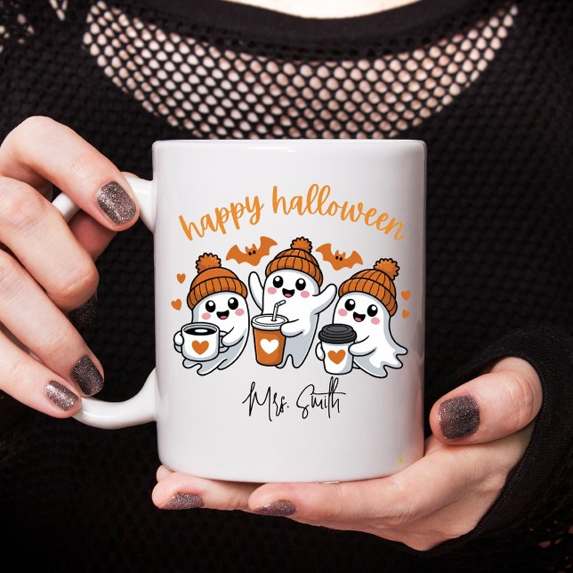 Caneca de Presente para Professor de Halloween Fan (Criador carregado)