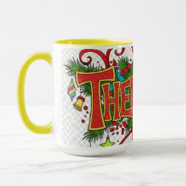 Caneca de profissionais festivos fofos para terape