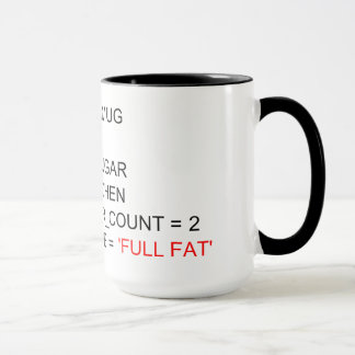 CANECA DE PROGRAMAÇÃO DO CHÁ DO SQL