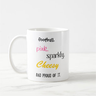 Caneca de queijo Sparkly cor-de-rosa da bacia XLV