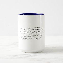 Caneca De Quem É Esse Nome? Lâmpadas com Nomes Unisex