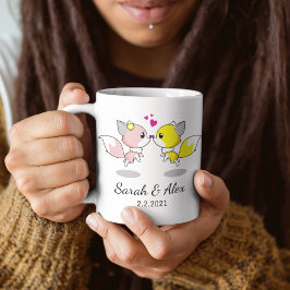 Caneca de Raposas, Caneca de Café Personalizada pa