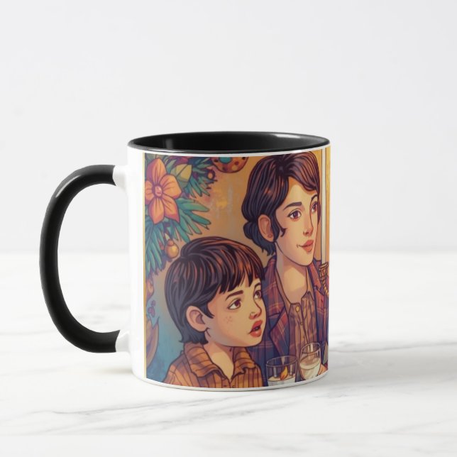 Caneca de Refeição Familiar de Hanukkah (Esquerda)