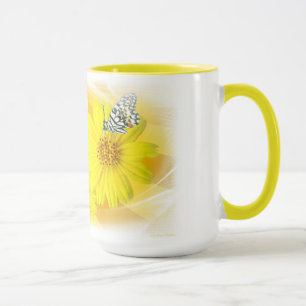 Caneca de Refelcted das margaridas