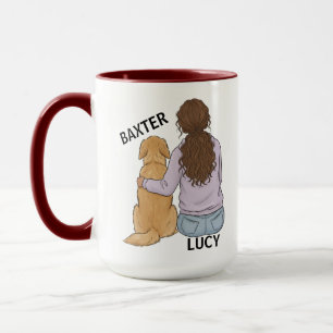 Caneca de retrato de animal de estimação personali