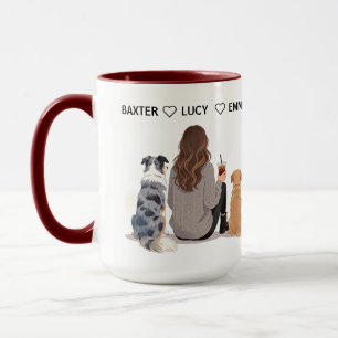 Caneca de retrato de animal de estimação personali