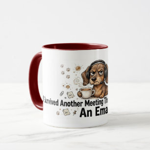 Caneca de Reunião Engraçada de Dachshund