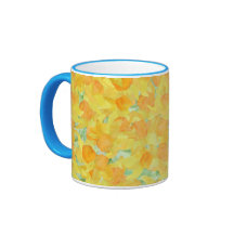 Caneca de Ringer Azul e Branca, Ouro