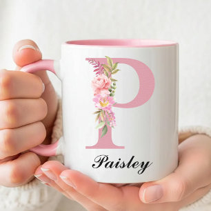 Caneca de Rosas Florais Personalizadas Presente de