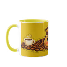 Caneca de Saco de Café Fofo | XÍCARA de Grãos de C