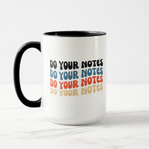 Caneca de Saúde Mental Faça Suas Notas Engraçado S