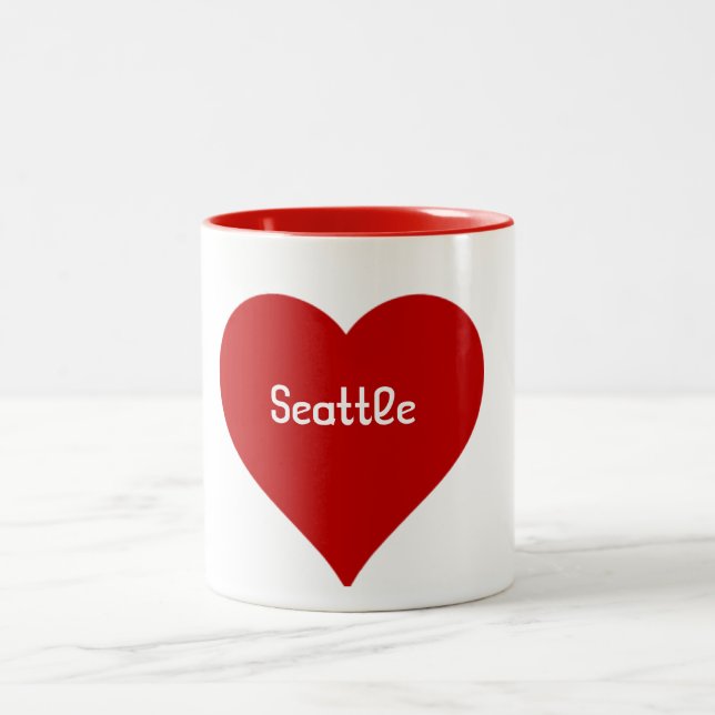 Caneca de Seattle do coração (Centro)