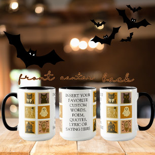 Caneca de selo de Halloween vintage personalizada