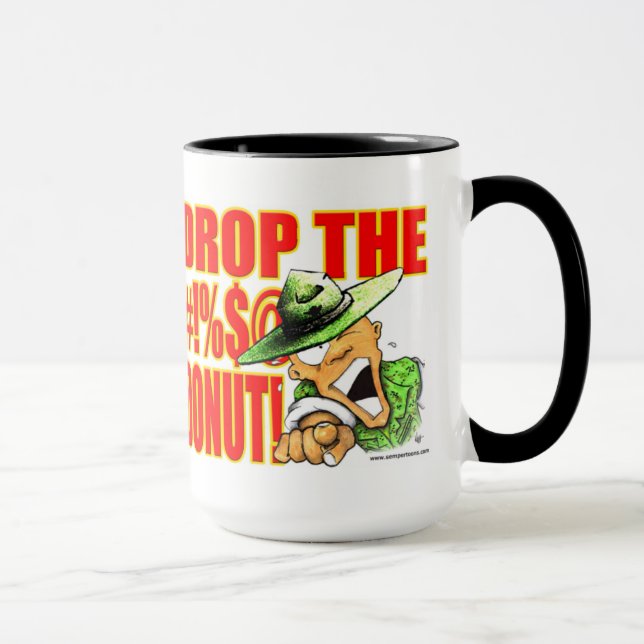 Caneca de SemperToons - deixe cair a rosquinha (Direita)