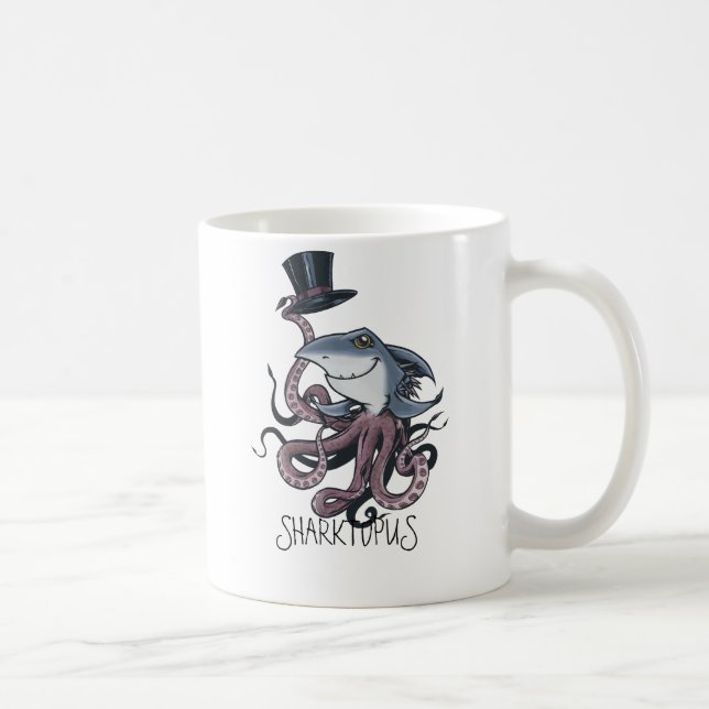 Caneca de Sharktopus dos desenhos animados (Direita)